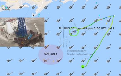 Offshore ship sunk by typhoon off Hong Kong, 27 people missing UPDATE