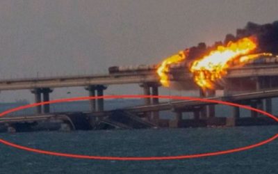 Crimean Bridge explosion, collapse. Warning to shipping.