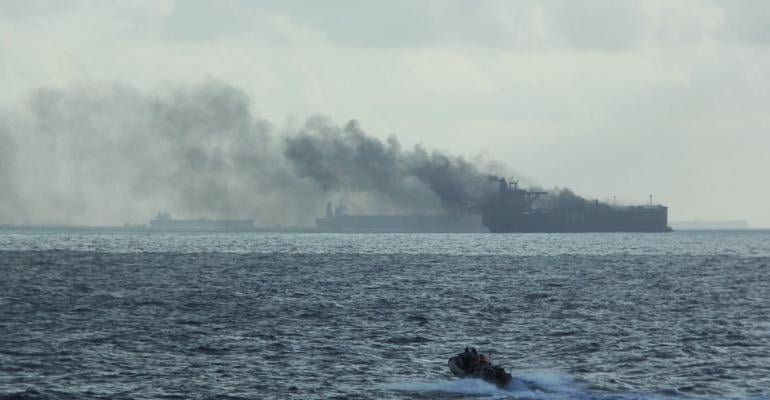 Blaze on two tankers – all crew rescued or involved in firefighting