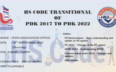 HS CODE TRANSITIONAL OF PDK 2017 TO PDK 2022 ON 19TH SEPTEMBER 2024