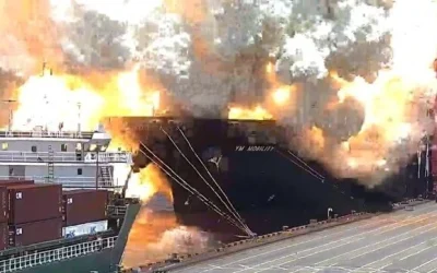 Massive Container Explosion Was Caused By Self-Heating Chemical Cargo