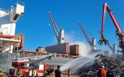 Major Cargo Fire Breaks Out on Bulker in Amsterdam
