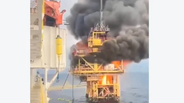 Fire on Offshore Oil Platform at Vietnam’s First Decommissioning Project