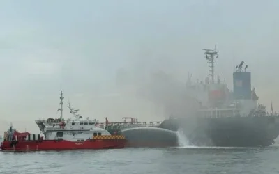 Singapore Responds to Fire Aboard Tanker in Anchorage