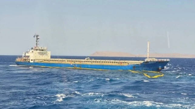 Cargo Ship Evacuated After Grounding off Crete