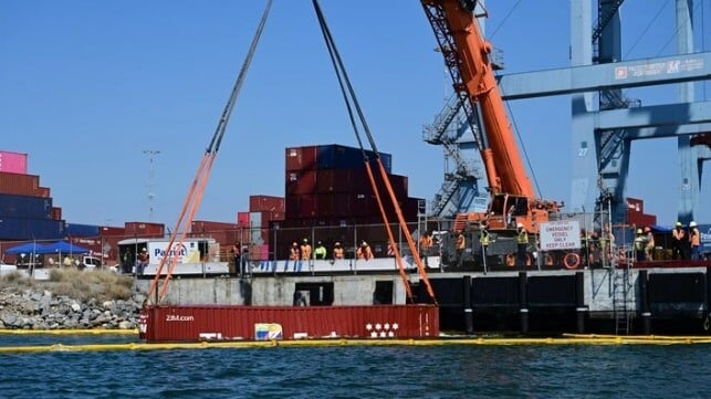 Photos: Progress as More Containers Are Removed in Long Beach Recovery