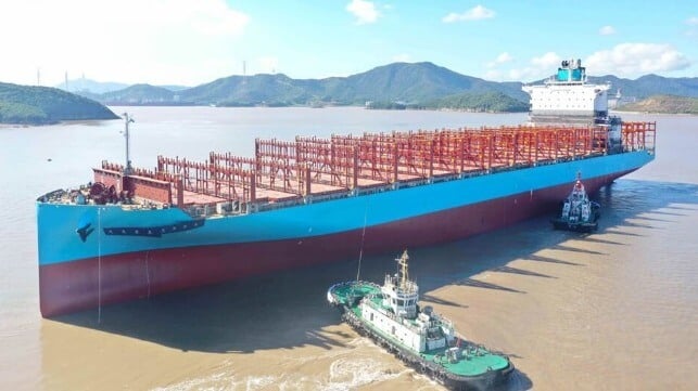 Tsuneishi’s China Shipyard Launches Next-Gen Methanol Containership