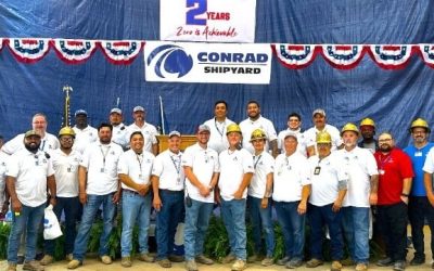 Conrad Shipyard Amelia Achieves Two Years Without a Recordable Incident