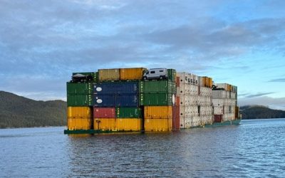 Cargo Barge Damaged and Taking on Water North of Vancouver