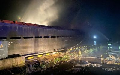 Cargo Ship and Ports Damaged During Massive Russian Attack on Ukraine