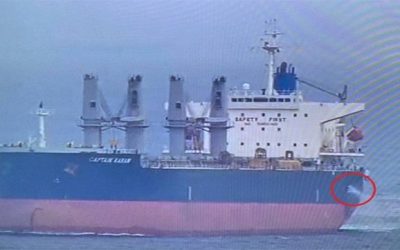 Ongoing Attacks on Ukraine’s Ports Damage Loading Bulker and Detained Ship
