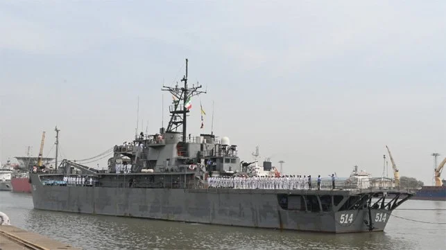 India Quietly Provides Refuge for an Iranian Landing Ship