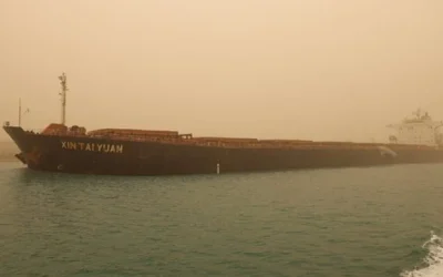 Chinese Bulker Grounds in Suez Canal Stopping Traffic for Four Hours